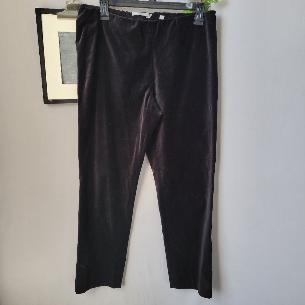 Vince Velvet High Rise Cropped Pull On Pant - Sz M - Picture 2 of 12